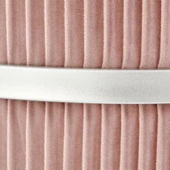 Pouf da salotto contenitore in velluto rosa Franklin
