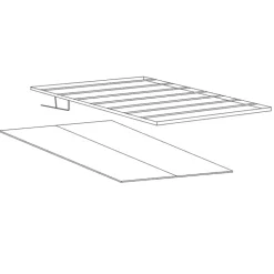 Rete contenitore per letto matrimoniale160x195cm a doghe Xilos