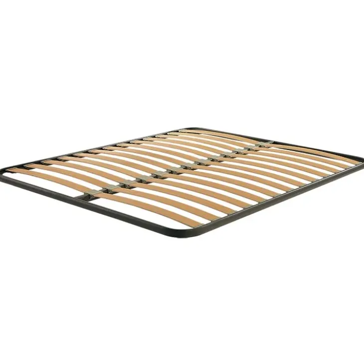 Rete matrimoniale ortopedica 160x200cm con telaio in acciaio e doghe in legno di faggio Venice