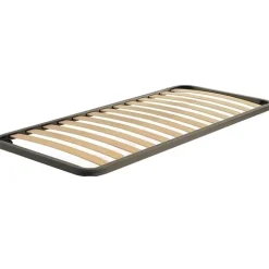 Rete singola ortopedica 90x190cm con telaio in acciaio e doghe in legno di faggio Malta