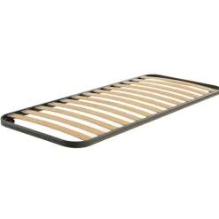 Rete singola ortopedica 80x200cm con telaio in acciaio e doghe in legno di faggio Venice