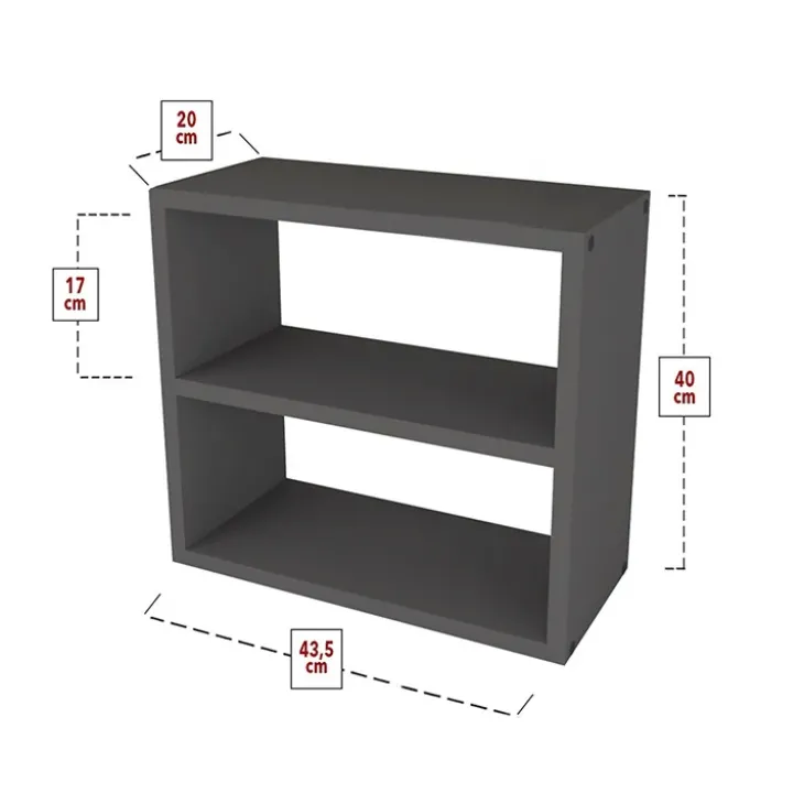 Scaffale da cucina 44x40h cm portaspezie moderno antracite Grecia