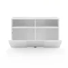 Scarpiera ingresso 91x59h cm 1 anta a ribalta 2 vani a vista bianco lucido Obsession