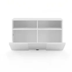 Scarpiera ingresso 91x59h cm 1 anta a ribalta 2 vani a vista bianco lucido Obsession