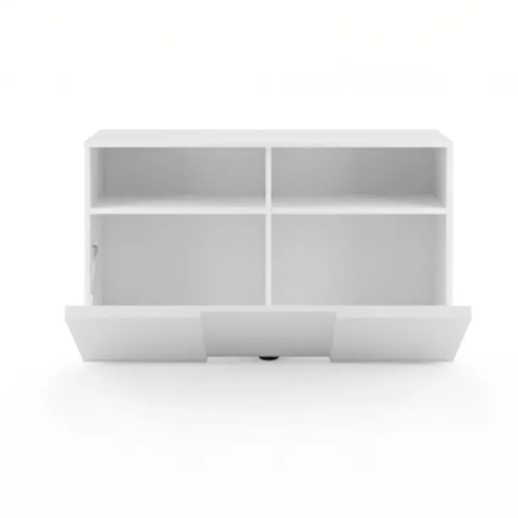 Scarpiera ingresso 91x59h cm 1 anta a ribalta 2 vani a vista bianco lucido Obsession