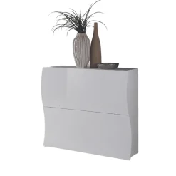 Scarpiera ingresso 101x82h cm 2 ante moderna bianco lucido Sea Gihome®