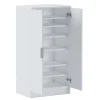 Scarpiera ingresso 55x108h cm 2 ante bianco frassinato Joby