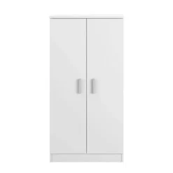 Scarpiera ingresso 55x108h cm 2 ante portascarpe 6 ripiani bianco Easy