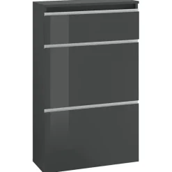 Scarpiera ingresso 60x108h cm 2 ante antracite lucido Eclisse