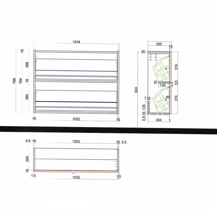 Scarpiera ingresso 103x77h cm 2 ante a ribalta beige cashmere top rovere scuro Mercor