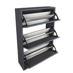 Scarpiera ingresso 74x110h cm moderna antracite Palmaria