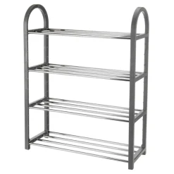 Scarpiera ingresso 50x65h cm 4 ripiani grigio Lavinia