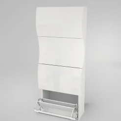 Scarpiera 71x162h cm 4 ante moderna bianco lucido Sea Gihome®