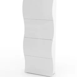 Scarpiera 71x162h cm 4 ante moderna bianco lucido Sea Gihome®