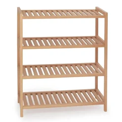 Scarpiera 53x65h cm 4 ripiani moderna legno naturale Zurigo