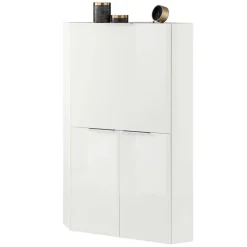 Scrivania a scomparsa 70x67cm angolare bianco lucido Pinko