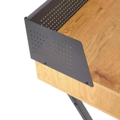Scrivania consolle ingresso 110x51cm rovere nero metallo Toler