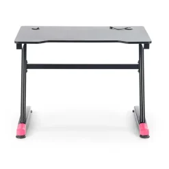 Scrivania gaming salvaspazio 100x60cm nero fucsia Agamennone