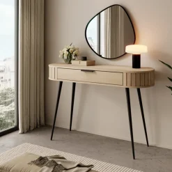 Scrivania toeletta 120x80h cm 1 cassetto rovere Groove