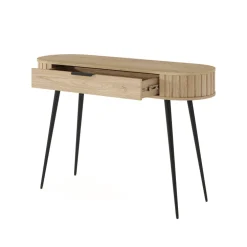 Scrivania toeletta 120x80h cm 1 cassetto rovere Groove