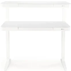 Scrivania touchscreen 120x60cm altezza regolabile ricarica wireless e USB bianco Prisma