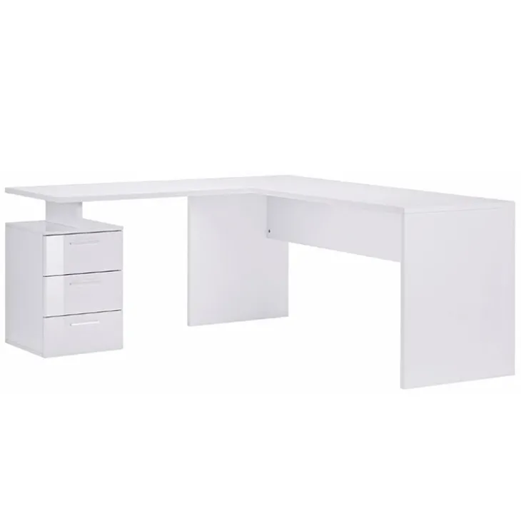 Scrivania ufficio angolare 180x160cm bianco lucido OfficeScape
