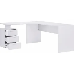 Scrivania ufficio angolare 180x160cm bianco lucido OfficeScape