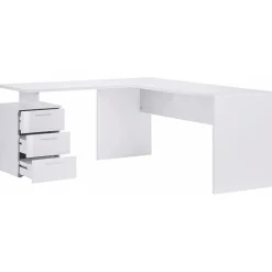 Scrivania ufficio angolare 180x160cm bianco lucido OfficeScape