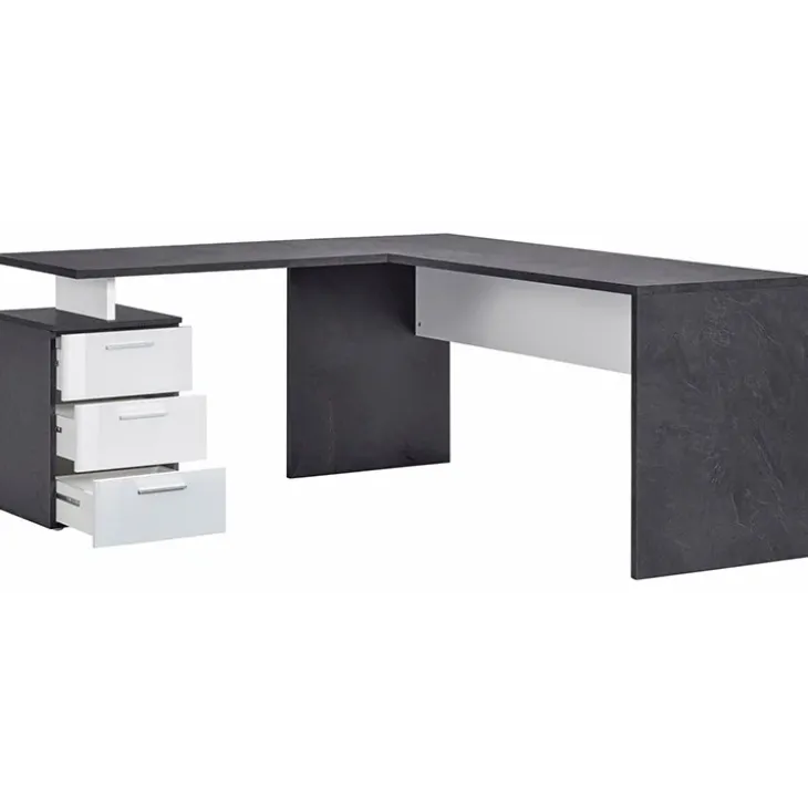 Scrivania ufficio angolare 180x160cm antracite OfficeScape
