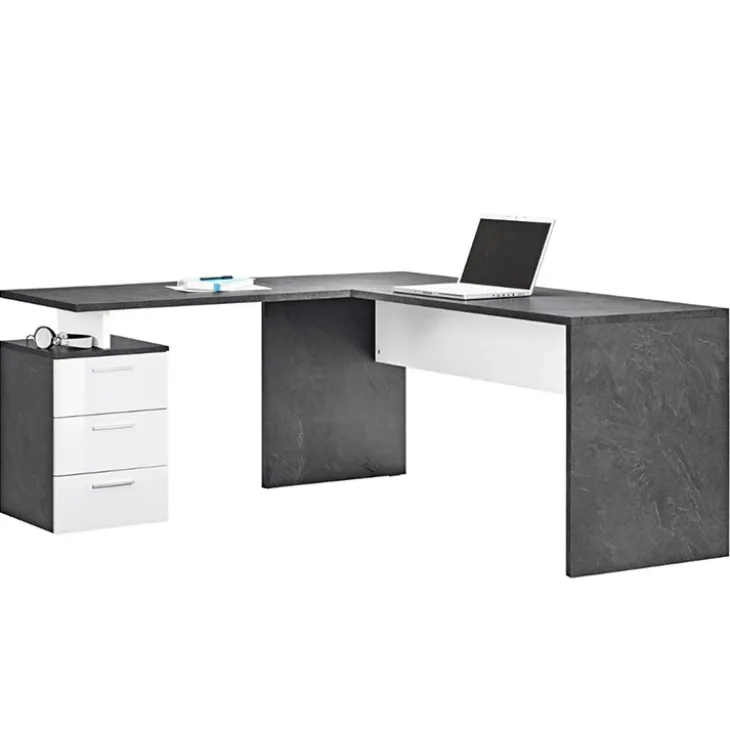 Scrivania ufficio angolare 180x160cm antracite OfficeScape