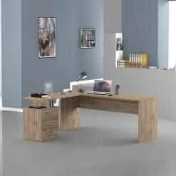 Scrivania ufficio angolare 180x160cm rovere OfficeScape