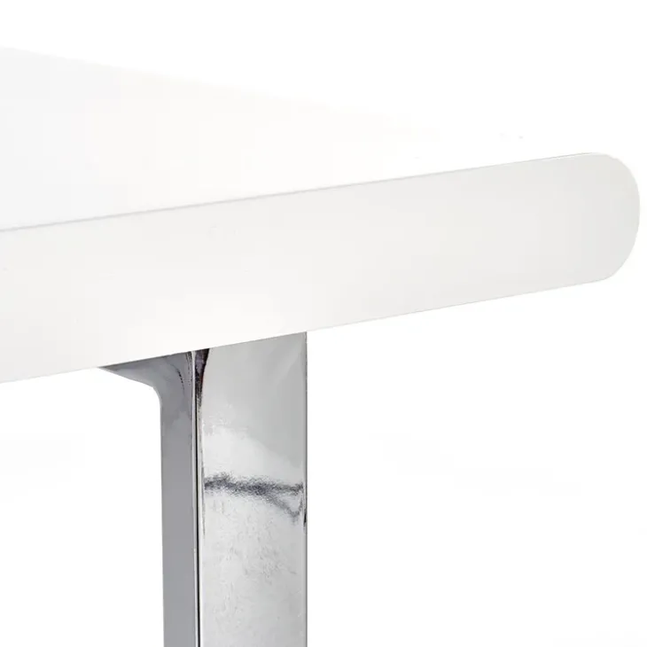 Scrivania ufficio con cassetti 120x55cm bianco laccato lucido Croset