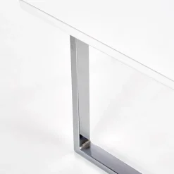 Scrivania ufficio con cassetti 120x55cm bianco laccato lucido Croset