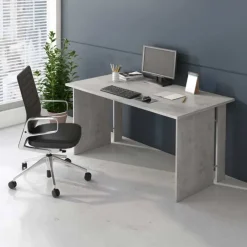 Scrivania ufficio moderna 150x78cm cemento Woody