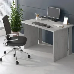Scrivania ufficio moderna 120x78cm cemento Woody