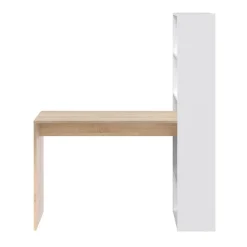 Scrivania ufficio salvaspazio moderna 120x53cm rovere bianco Jolie