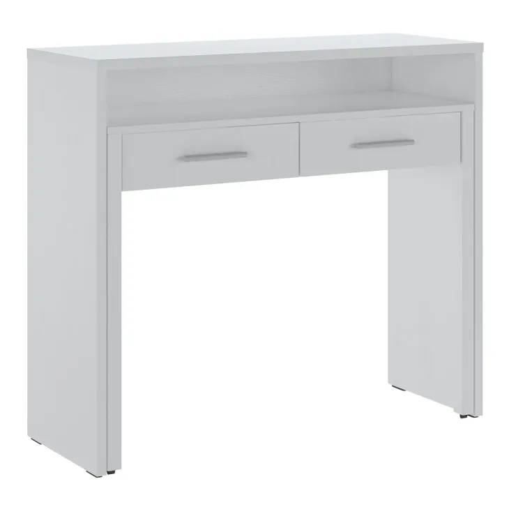 Scrivania ufficio salvaspazio moderna 99x71cm bianco opaco Eva