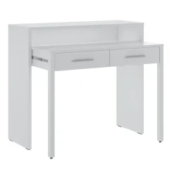 Scrivania ufficio salvaspazio moderna 99x71cm bianco opaco Eva
