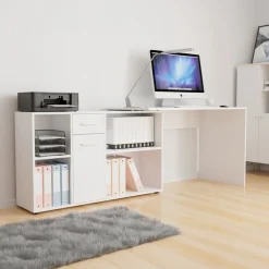 Scrivania ufficio 120x122cm angolare multiposizione bianco Riunion