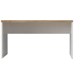 Scrivania ufficio 138x75cm bianco lucido rovere chiaro Opera