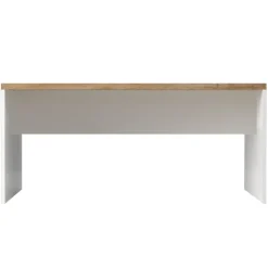 Scrivania ufficio 160x75cm bianco lucido rovere chiaro Opera
