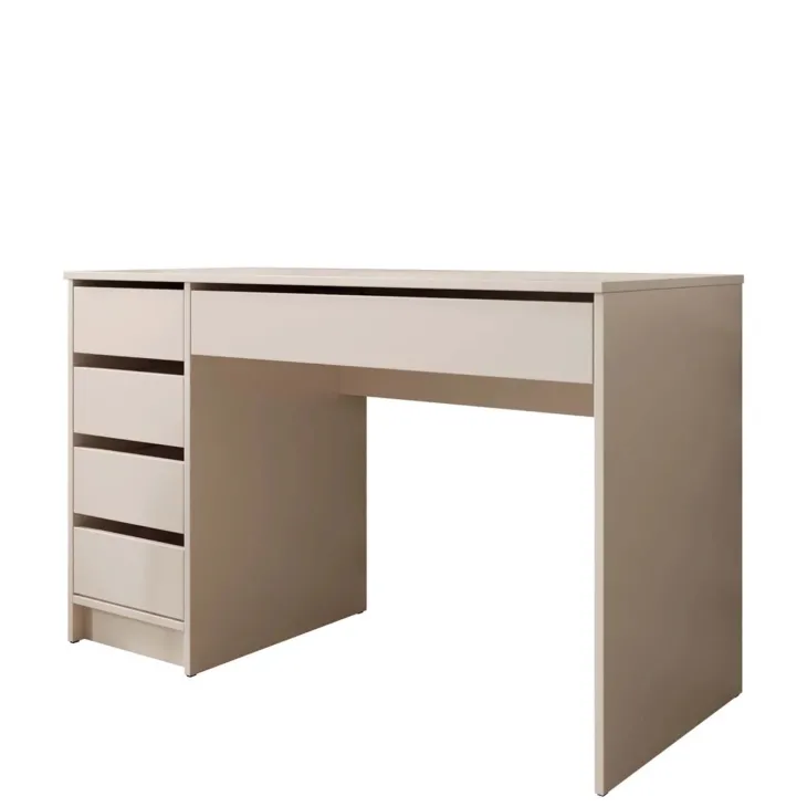 Scrivania ufficio 120x55cm 5 cassetti beige cashmere Blackpool