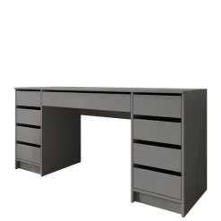 Scrivania ufficio 154x55cm 9 cassetti antracite Blackpool