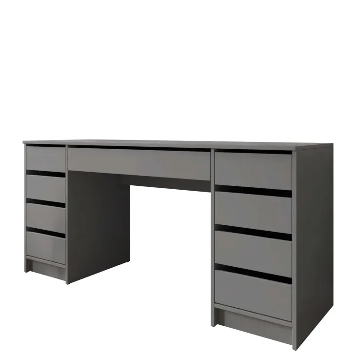 Scrivania ufficio 154x55cm 9 cassetti antracite Blackpool