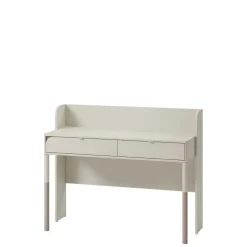 Scrivania 122x50cm 2 cassetti moderna beige cashmere Rita
