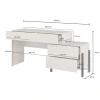 Scrivania 143x40cm con cassetti beige cashmere Simple
