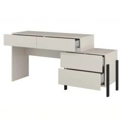 Scrivania 143x40cm con cassetti beige cashmere Simple
