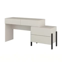 Scrivania 143x40cm con cassetti beige cashmere Simple