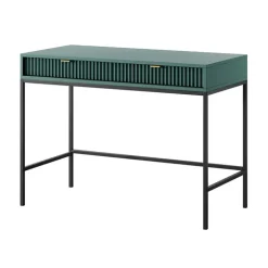 Scrivania 104x77cm consolle ingresso 2 cassetti moderna verde Alisa