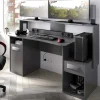 Scrivania 154x69cm gaming salvaspazio moderna grafite Seneca